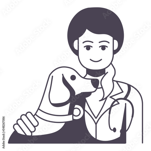 Female veterinarian icon