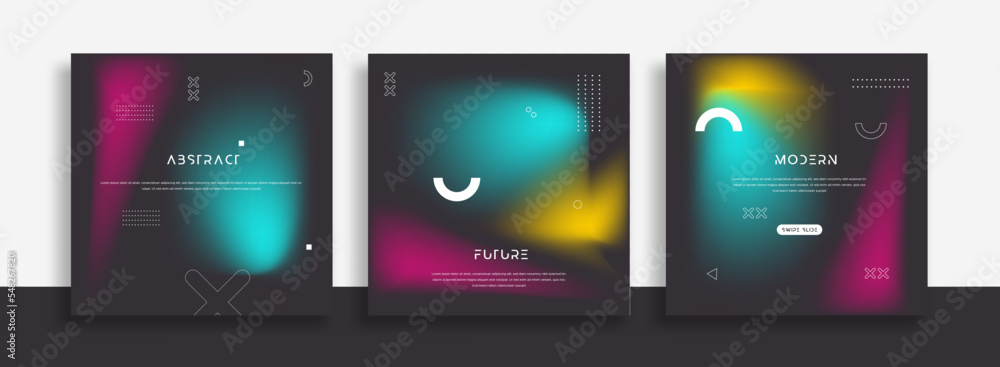 Fototapeta premium Creative futuristic Business marketing social media post template