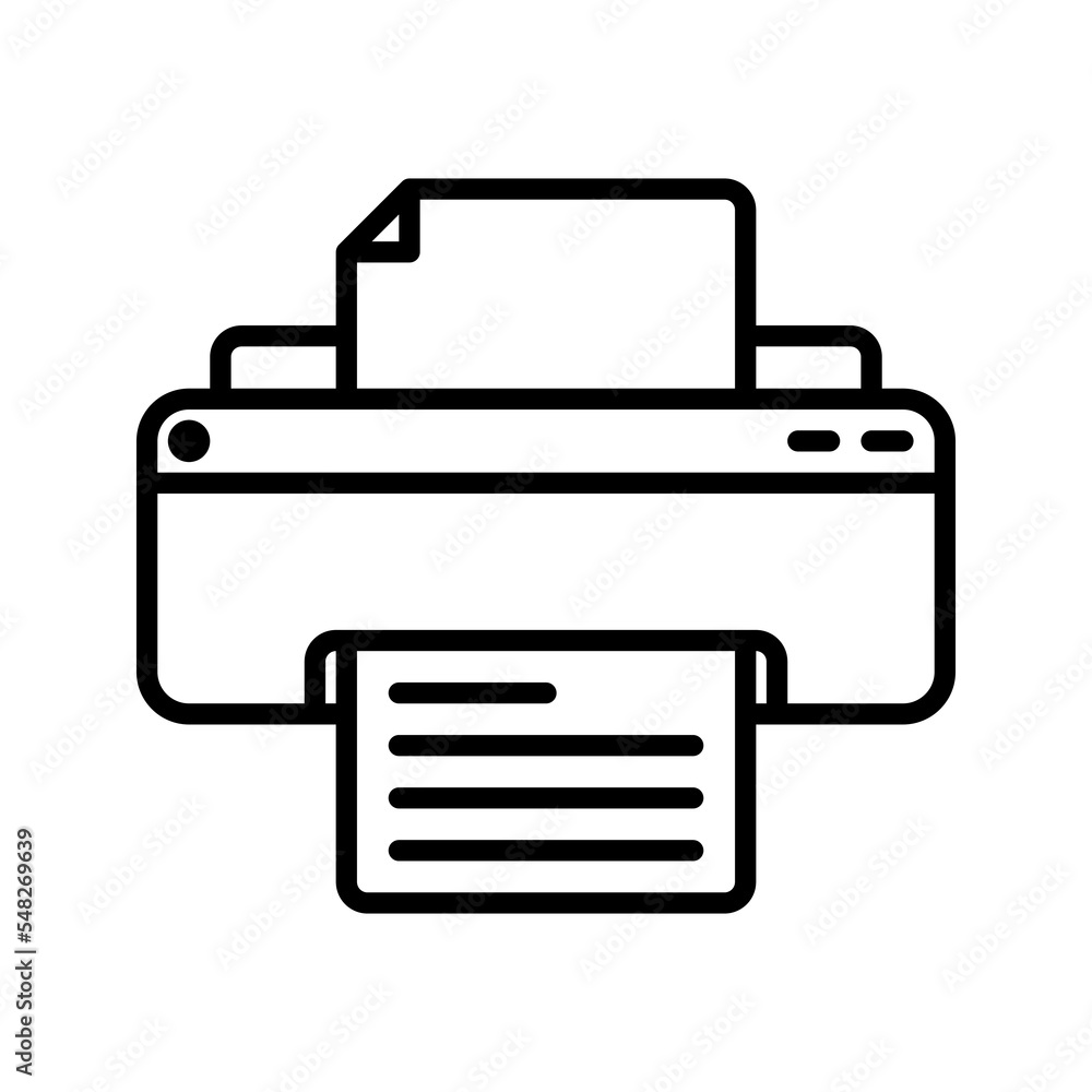 Printer icon. sign for mobile concept and web design. vector illustration Printer icon. sign for mobile concept and web design. vector illustration