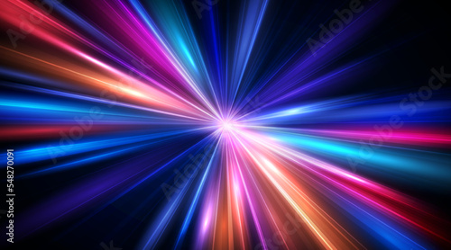 Modern abstract high-speed movement. Dynamic motion light trails with motion blur effect. Technology movement pattern for banner. Vector EPS10.
