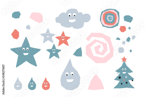 Graphic Funny Baby Icon Element Symbol Silhouette Clipart Collection Minimalist Positive Vibe Symbol Sign Element Pattern Collection Set