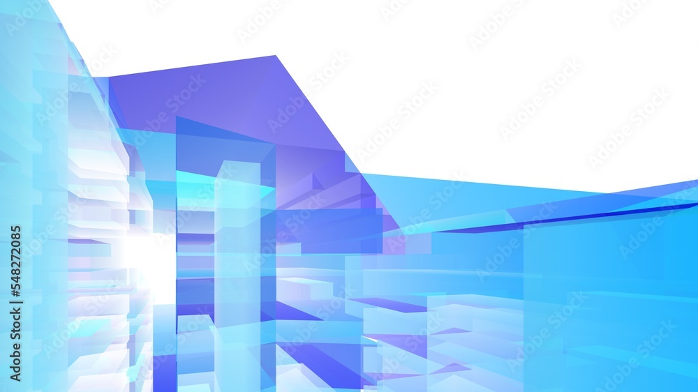 Fototapeta premium Abstract architectural background 3d rendering 