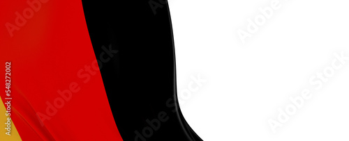 Wavy flag of German. Suitable for background graphic resources. 3D illustration