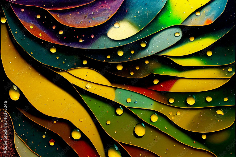 Fototapeta premium Vertical shot of majestic magical colorful glass design 3d illustrated
