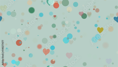 Background pattern abstract design texture. Seamless. With hearts. Theme is about relations, inspiration, love, air, overlay, lights, texture, flare, blurry, color, blurred, graphic, circle