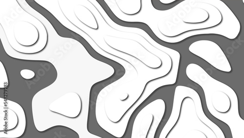 Abstract design with black and white abstract background . Vector abstract white paper cut banner. Abstract paper cut white background in illustration. Abstract soft white background with waves.