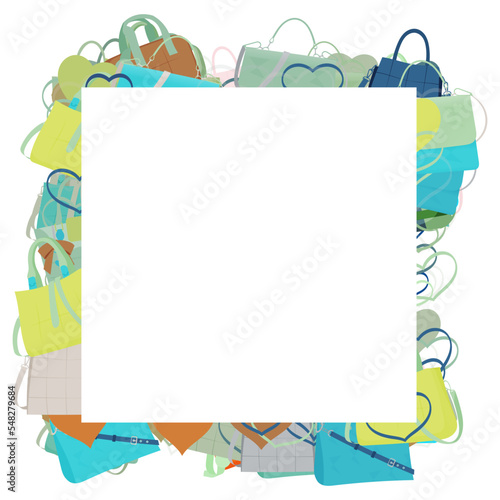 Blank paper, fill yourself invitation card, with border backdrop pattern. Abstract design texture. Theme is about luxury, small, beauty, store, elegance, romance, glamour, satchel, everyday