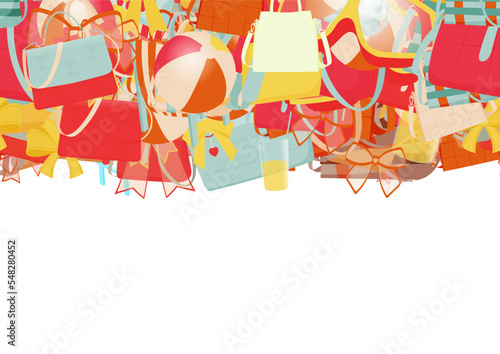 Background pattern abstract design texture. Horizontal seamless stripe. Border frame, transparent background. Theme is about everyday, embellishment, deck chair, composition, diving, elegance