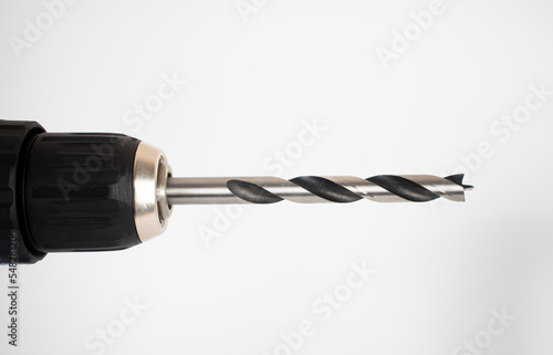 Drill machine white background side view 