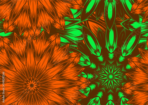 Flowers. Seamless floral background. Tracery handmade nature ethnic fabric backdrop pattern. Textile design texture. Decorative color art. Vector