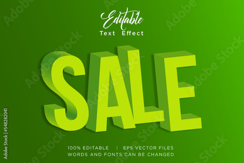 sale editable text effect