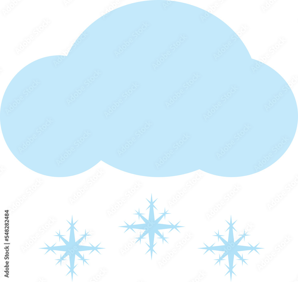 Cloud and snowflakes Weather forecast icon illustration Design element Cloud and snowflakes Weather forecast icon illustration Design element