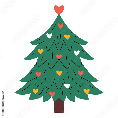 Decorated Christmas tree (ID: 548282427)