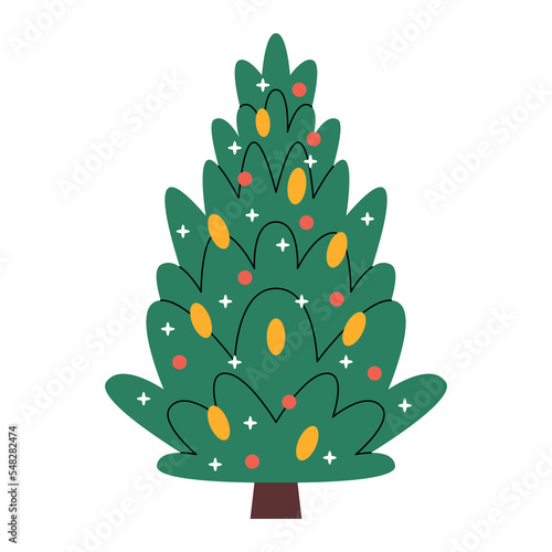 Decorated Christmas tree (ID: 548282474)