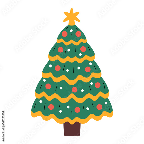 Decorated Christmas tree (ID: 548282634)