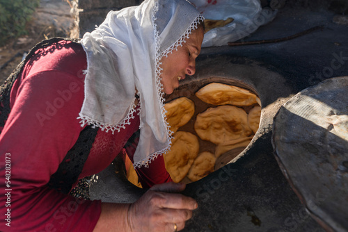 Making bread in the village is a difficult task