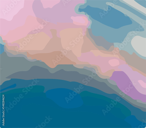 Rainbow Waves Colorful Background photo