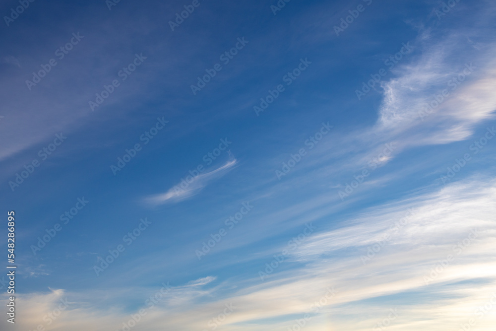 background of blurred clouds on blue sky