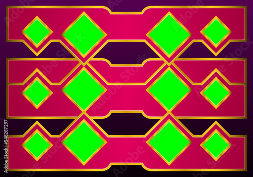 Banner abstract with red and gold, greenscreen video, ect.