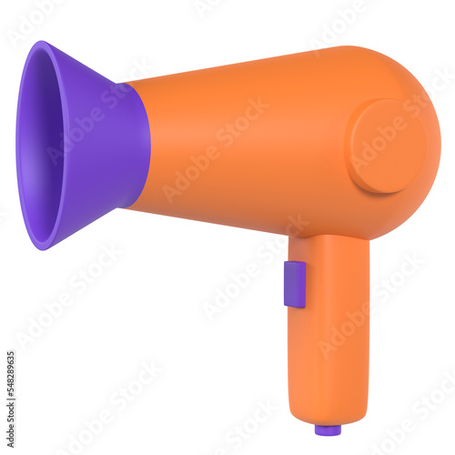 Hair dryer 3D icon