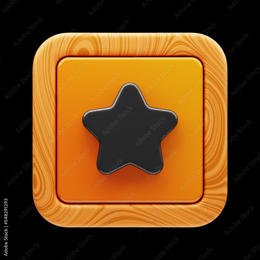 Premium game button favorite icon 3d rendering on isolated background Premium game button favorite icon 3d rendering on isolated background