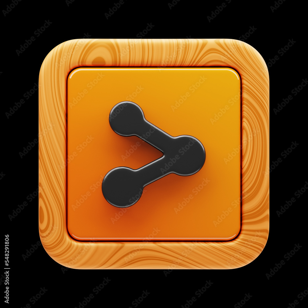 Premium game button share icon 3d rendering on isolated background Premium game button share icon 3d rendering on isolated background