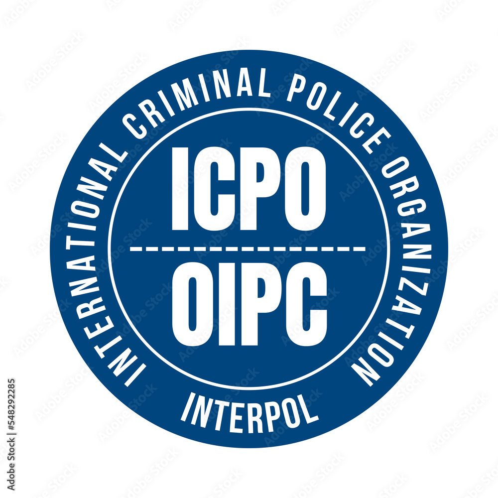 ICPO international criminal police organization symbol icon