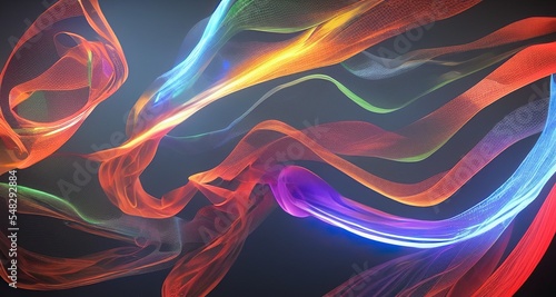 abstract colorful smoke shapes  background image  computer illustration