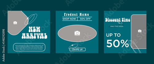 Minimalist social media post template. Trendy editable social media post template. template design. Vector illustration.