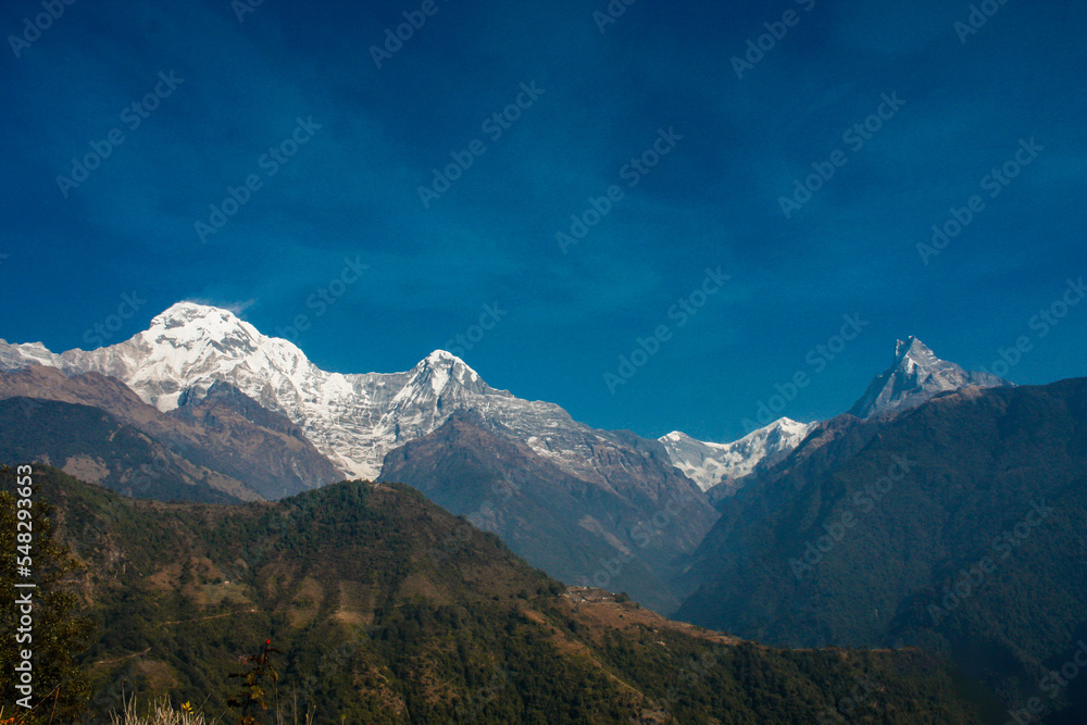 Mardi Himal, Mt. Machhapuchhare, Annapurna mountain seen during Annapurna Base Camp  Trekking Nepal