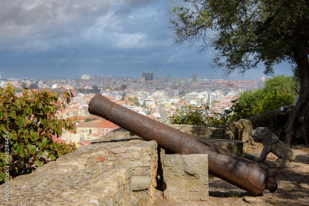 View of the city of Lisbon in Portugal and its architecture from the St-Georges Castle View of the city of Lisbon in Portugal and its architecture from the St-Georges Castle
