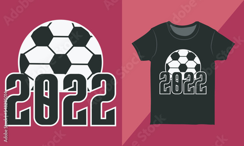 Fototapeta Naklejka Na Ścianę i Meble -  Football T-shirt Design Concept Vector. Soccer Ball Design T-shirt
