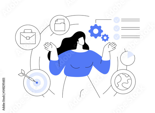 Self management abstract concept vector illustration.