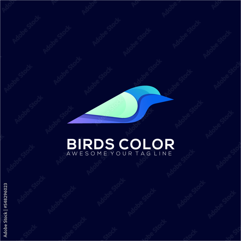 Obraz premium animals logo gradient colorful bird