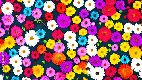 カラフルな花の背景 テクスチャ 素材