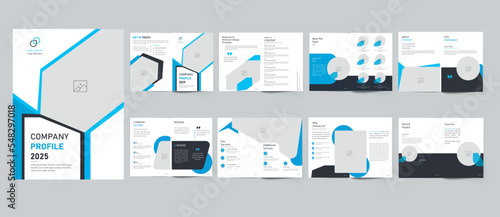 Orange business brochure template layout design, minimal business brochure template design,  16 page corporate brochure editable template layout.