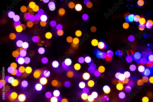Textured festive background with blurred lights