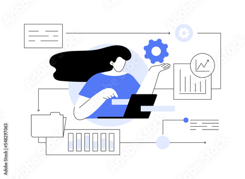 Workflow abstract concept vector illustration.