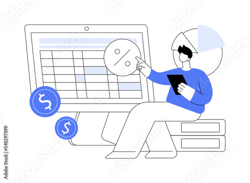 Accounting abstract concept vector illustration.