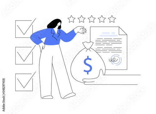 Credit rating abstract concept vector illustration.