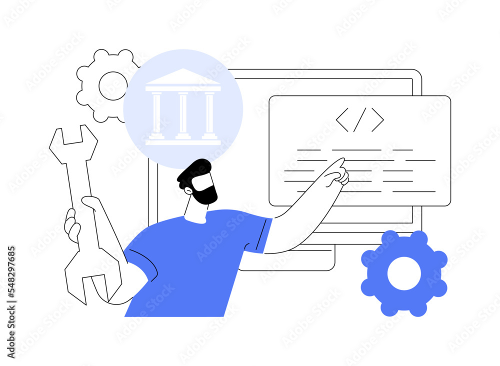 Core banking IT system abstract concept vector illustration. Core banking IT system abstract concept vector illustration.