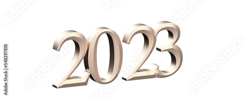 Happy New Year 2023. 3D ill...