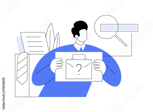 Unemployment abstract concept vector illustration.