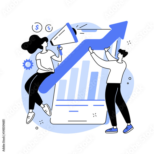 Marketing team abstract concept vector illustration.