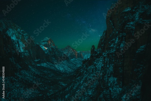 landscape with stars