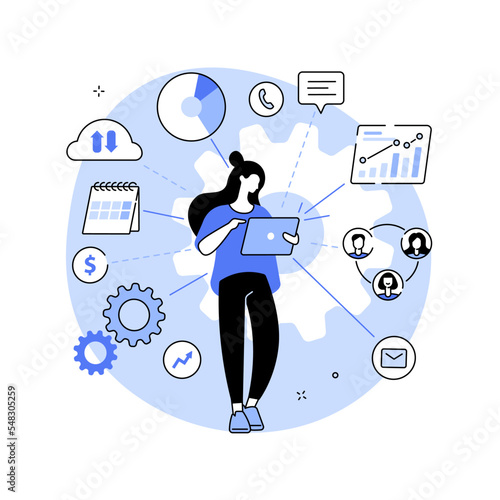 Business intelligence abstract concept vector illustration.