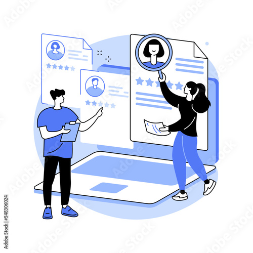 Recruitment agency abstract concept vector illustration.