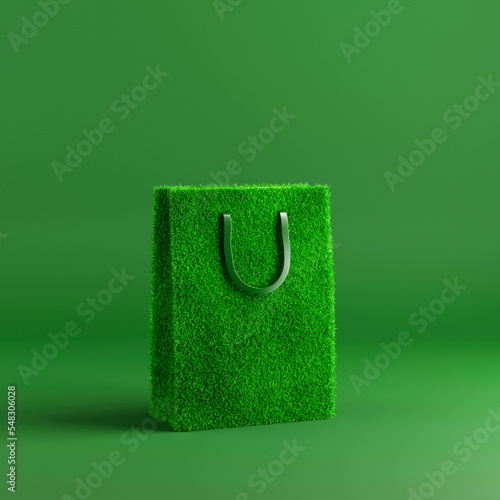 Conscious consumption - refusal buy bag on Green Friday. 3d rendering