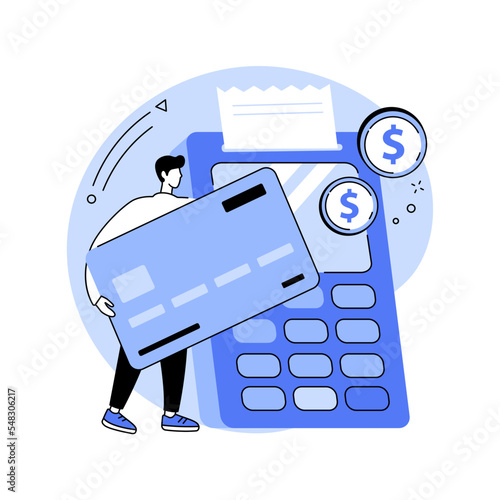 Payment processing abstract concept vector illustration.