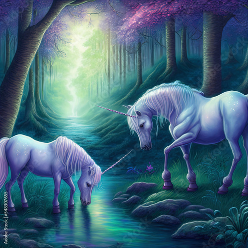 A magnificent unicorn. Mysterious and magical.  © ECrafts